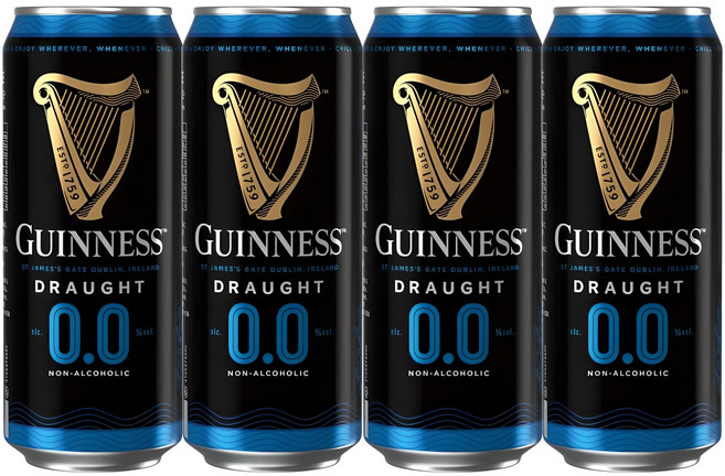 Guinness 無酒精啤酒, 4罐, 440ml