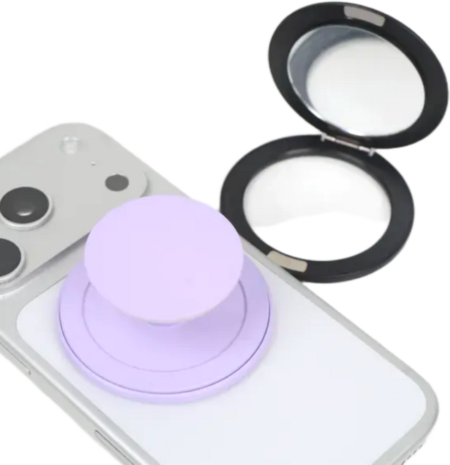 맥세이프 그립 톡홀더 스마트링 거울 미러 핑거링 휴대폰 거치대, 1개, 퍼플