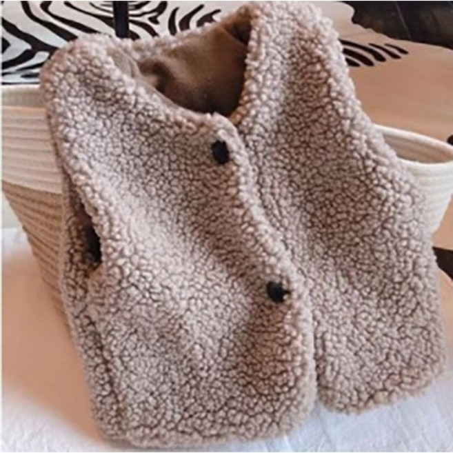 콩지키즈 유아 아동 뽀글이 양털조끼 아기 여아 남아 공용 겨울 간절기 조끼 베스트