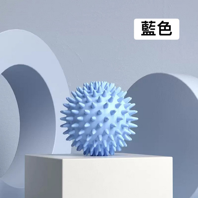 刺蝟按摩球 紓壓按摩球, 1個, 刺蝟按摩球 藍色一個(硬球)