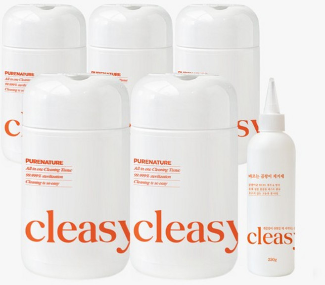 클이지 청소용 살균소독 세정티슈 180매 5개 + 곰팡이제거 방지제 250g 1개, 상세설명 참조, 없음