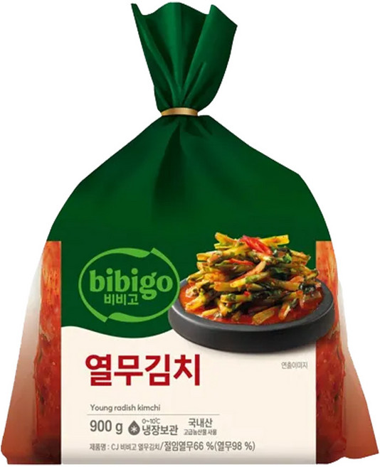 (냉장)비비고 열무김치900g, 900g, 1개