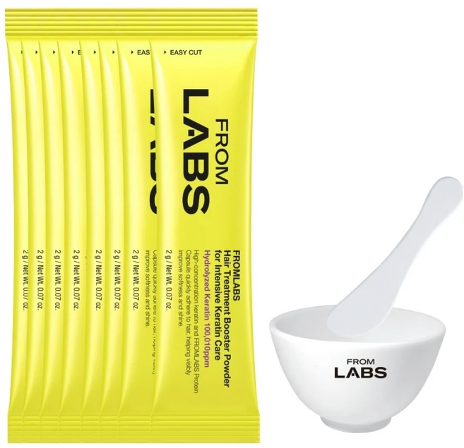 프롬랩스 단백질 흡착 모델링 팩 헤어 트리트먼트 부스터 파우더 2g x 8p + 볼 + 스패츌러 세트, 1개 - 쿠팡