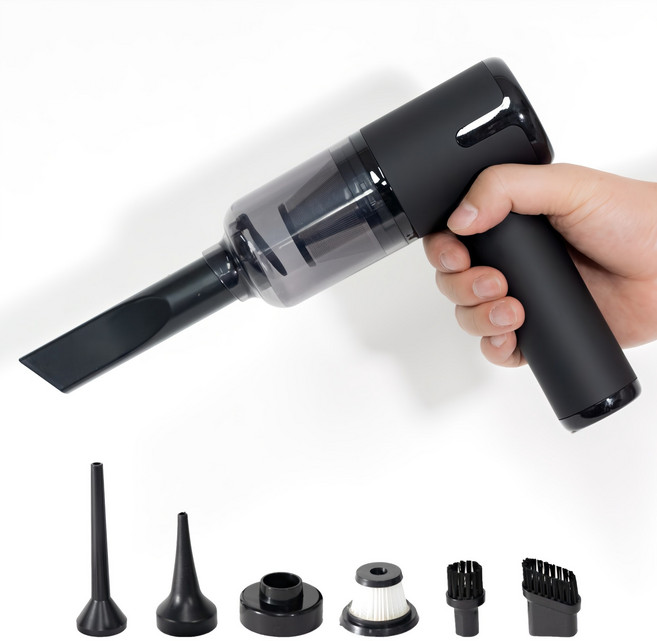 2세대 ROMIN 무선 미니 청소기 에어건 진공 핸드청소기 소형 저렴한 원룸 머리카락 핸디, [2세대] ROMIN 미니청소기