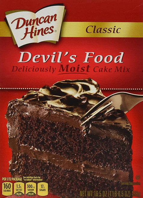 Duncan Hines 클래식 데빌 푸드 468g 2팩, 1개