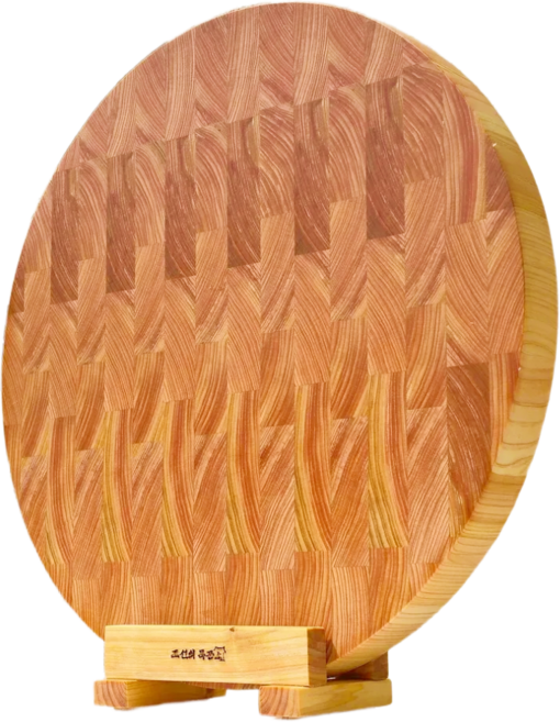 조선의목공소 원형 엔드그레인 도마, 1개, 편백