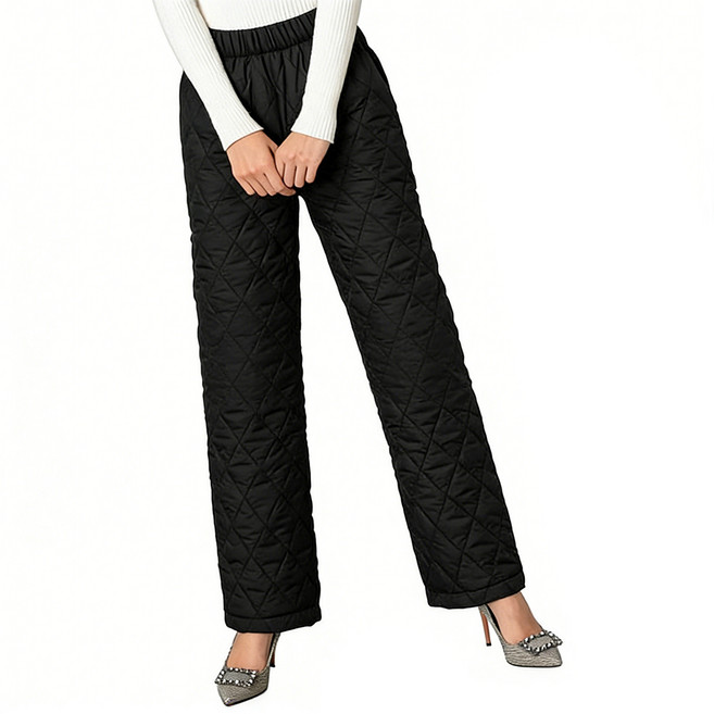 차쿠 겨울 여성 패딩바지 방한바지 와이드 일자 팬츠 패딩 조거 팬츠 엄마 중년 캐주얼 팬츠 작업복 바지 혹한기 빅사이즈