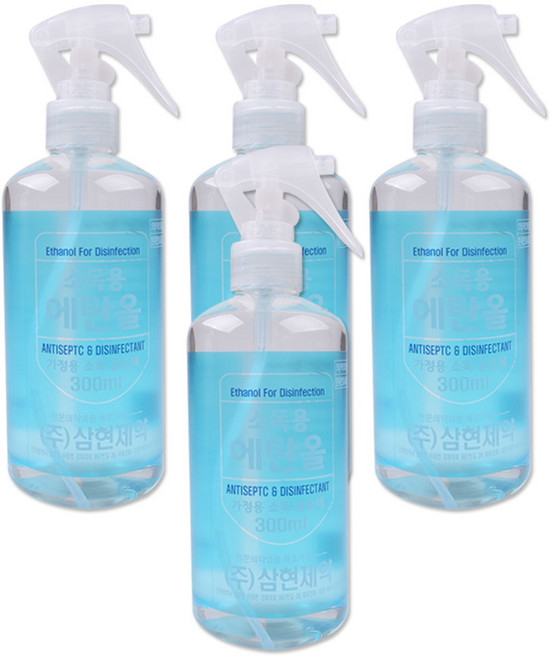 해호 해호 삼현제약 소독용 에탄올 스프레이 300ml, 4개
