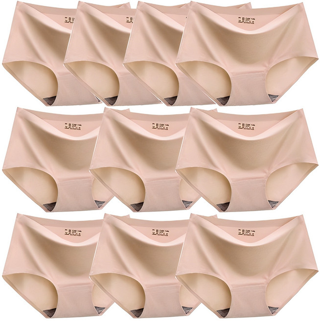 10장세트 심리스 노라인 무봉제 여성팬티(머리끈10개 구성)