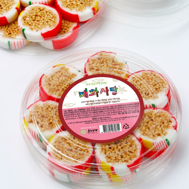 국산 전통 매화사탕 적옥춘 160g 옛날 과자 제사 잔치 사탕 간식 화절당, 1