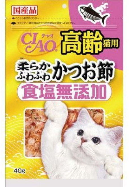 CIAO 柴魚片, 40g, 1個, CS-20鰹魚（高齡貓用）