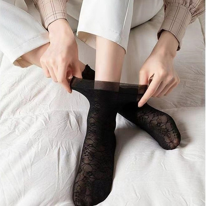 2/3set 꽃무늬 발목 스타킹 레이스 망사 시스루 앵클 삭스 덧신 양말