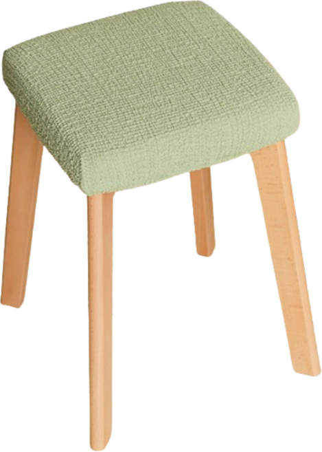 작은 사각형 의자 커버, 연한초록색, 1개
