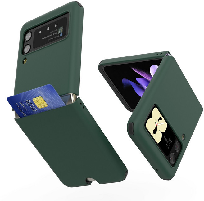 갤럭시 제트플립3 Z-POP 카드수납 하드 케이스 Z Flip3 충격방지 범퍼