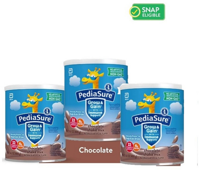 PediaSure 그로우 & 게인 셰이크 믹스 파우더 초콜릿 400g 3개