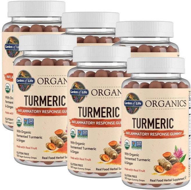 가든오브라이프 터메릭 + 진저 구미 Garden of Life Mykind Turmeric Gummy, 6개, 120정