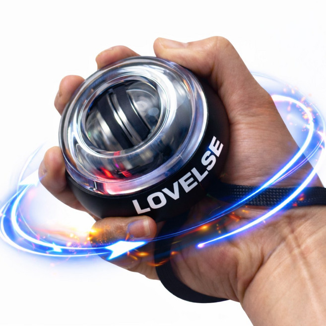 로벨스 5세대 자이로볼 전완근 손목운동 스트레칭 악력 파워볼, 1개, 스모키블랙