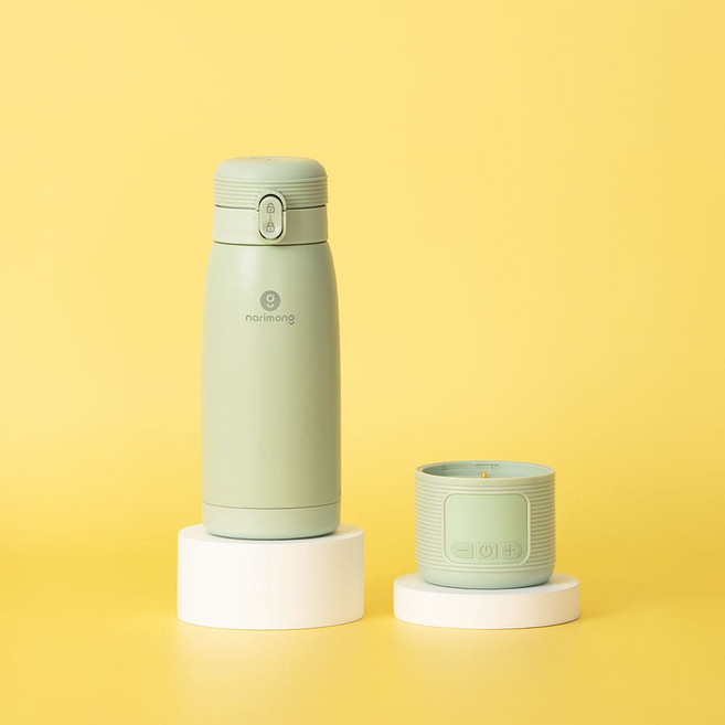 나리몽 2세대 분리형 휴대용 분유포트, 그린, 휴대용포트