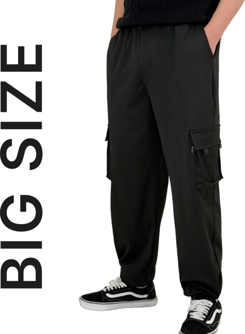 [2XL-6XL]비크네 빅사이즈 사방스판 카고 트레이닝 조거팬츠