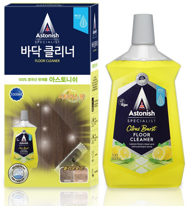 아스토니쉬 바닥전용클리너 시트러스향, 1L, 1개