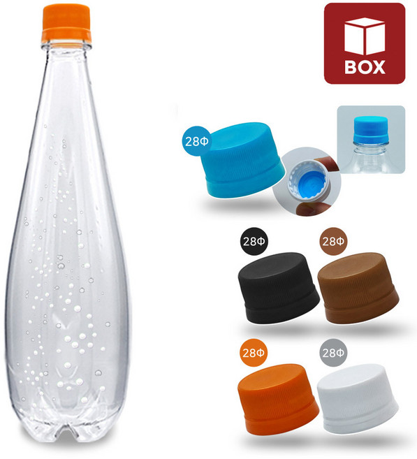 (1BOX) 내압캡 투명 호프 효소탄용기 1000ml (80개입), 블루, 1개