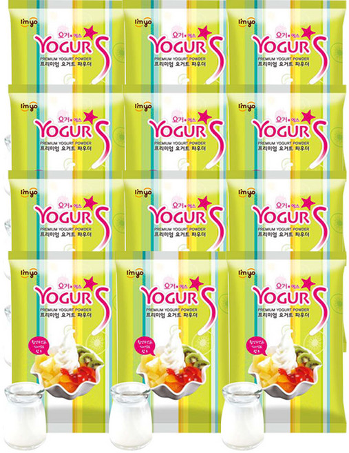 요거에스 프리미엄 요거트 파우더 플레인, 1kg, 1개입, 12개