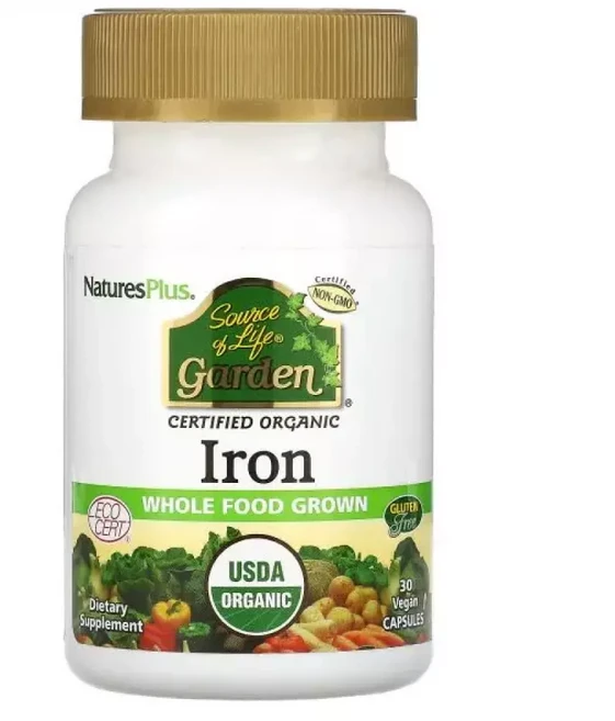 네이처스플러스 소스오브라이프 가든 철분 아이언 Iron 30정 비건, 1개 - 쿠팡