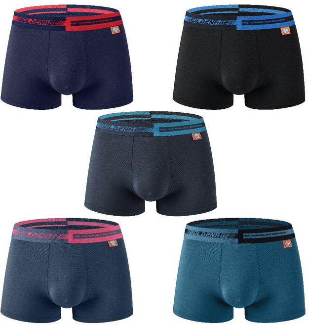 골든에이지 프리미엄 모달스판 주니어 청소년 남학생 언발란스 아웃밴드 사각팬티 드로즈 5매세트 초등학생 중학생 고등학생 팬티