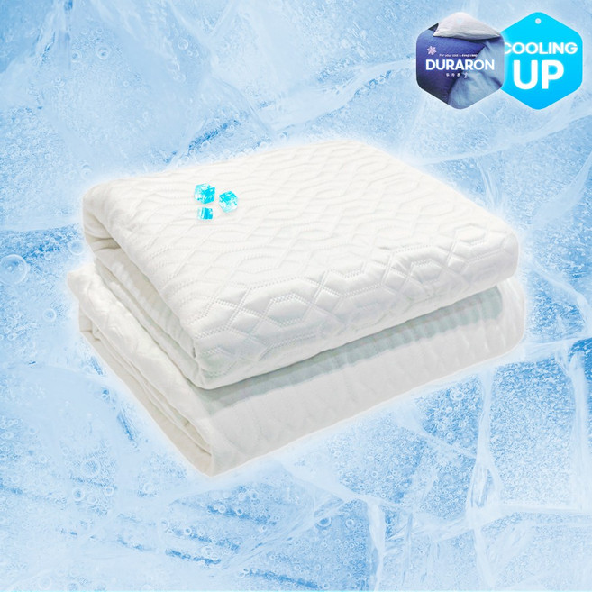 [1+1] 여름철 시원한 듀라론 쿨링 냉감패드 (SS/Q), 쿨매트, 화이트