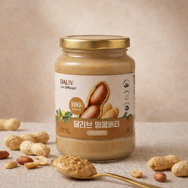 달리브 100% 땅콩버터 460g 크런치 [원산지:아르헨티나] 7%, 1개