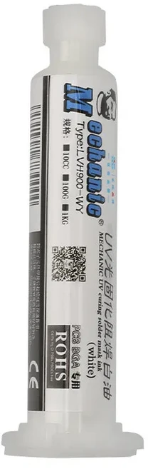 Mechanic 10ml 녹색/빨간색 6 색 UV 경화 솔더 마스크 잉크 PCB BGA 회로 기판 절연 보호 페이스트 플럭스, 04 White