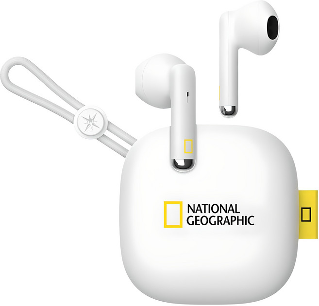 내셔널지오그래픽 무선 블루투스 이어폰 NGM-TWE 화이트 4시간
