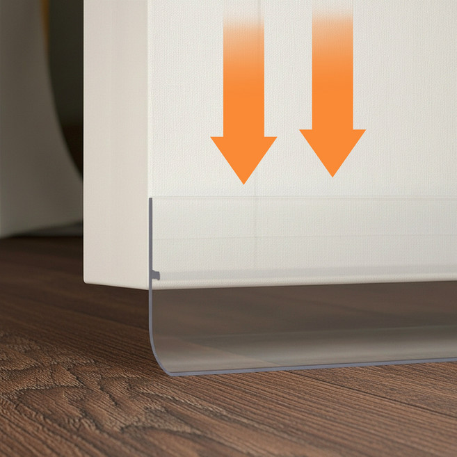 베리본 욕실문 물막이 문 보호대 벌레차단 문틈막이, 투명, 2개