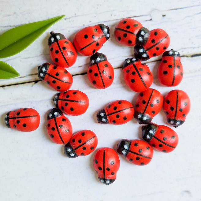 세경팜 무당벌레 20P 스티커 미니어처 피규어 테라리움 젤캔들 꾸미기, 1세트