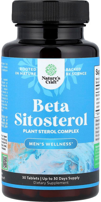 네이처스 크래프트 남성 웰니스 베타 시토스테롤 30정(1정당 500mg) NCA-99541, 1개, 30정