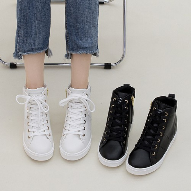 (국내제작)티안나는 6cm키높이 속굽 하이탑 스니커즈 운동화