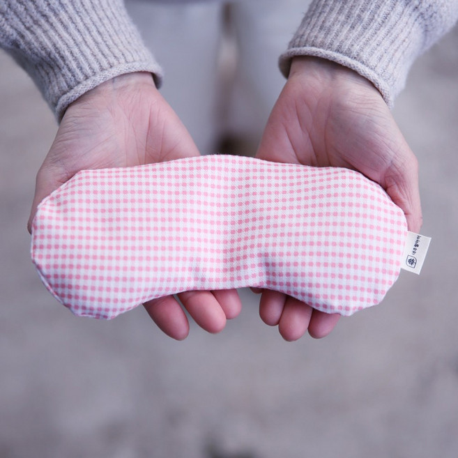 자연아이 팥 눈찜질팩 곡물안대 온열안대 (분홍오가닉 팥밴드형), 1개