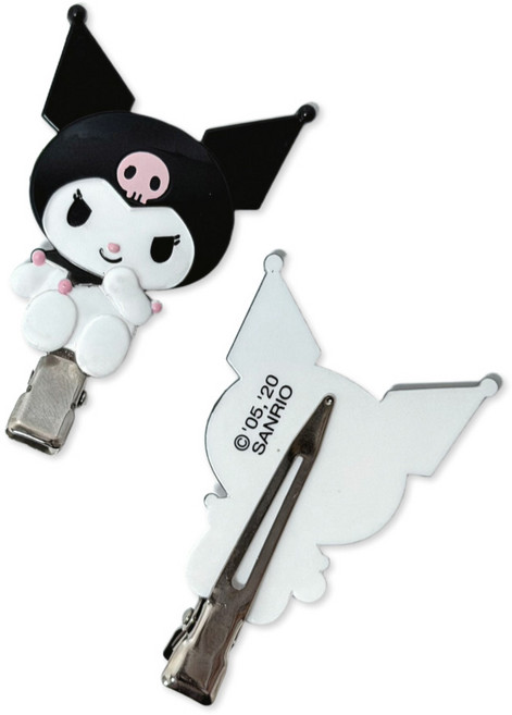 산리오 캐릭터 앞머리 핀 2p 클립 집게 헤어 핀, 1개, 쿠로미