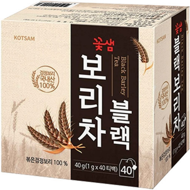 꽃샘 블랙보리차40T, 1g, 40개입, 1개