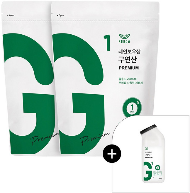 레인보우샵 구연산 프리미엄 톡톡이 증정 세트, 2개, 1L