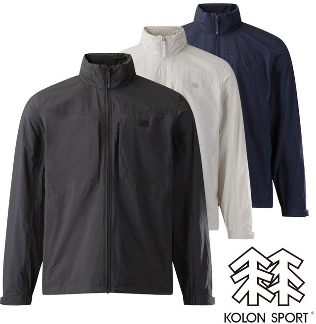 [코오롱스포츠] 남성 바람막이 자켓 출근 골프 기능성 경량 봄 여름 방풍 점퍼