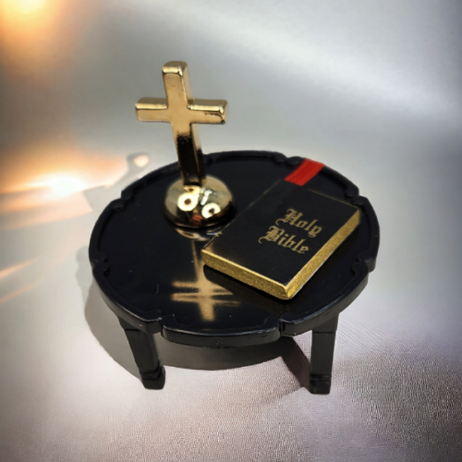 금명 소중한분께 십자가 성경 고급 상차림 납골당꾸미기 기독교 천주교 카톨릭 봉안당꾸미기 납골당미니어처 납골당 꾸미기 성묘 추모공원 추모관, 혼합색