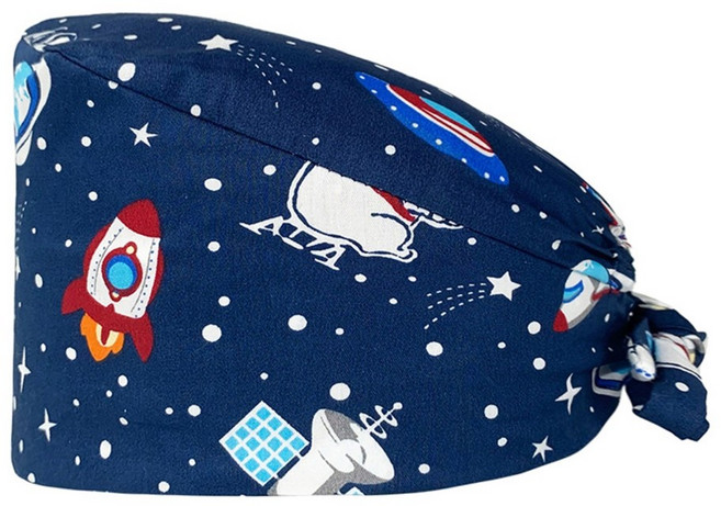 내구성 폴리에스터 간호사 모자 다용도 프린트 모자 워킹 뷰티 간호 모자, 12088, 1개