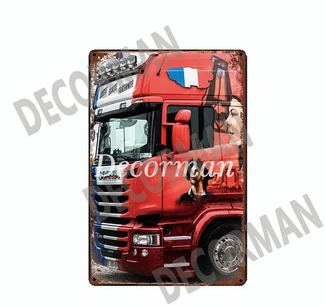 탑차부품 트럭 스카니아 [mi 호환ke86] SCANIA 서비스 금속 로그인 빈티지 벽 포스터 트럭 철 그림 선물 아, 1개, 21. GTP-3899