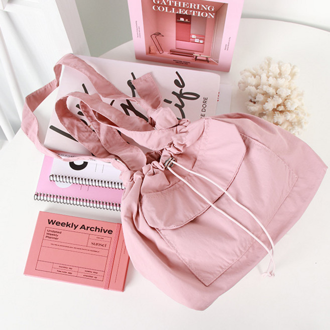 미니 숄더백 실버 바스락 보조가방 가벼운 수납 가방 백 여성 여자 직장인 데일리 우디