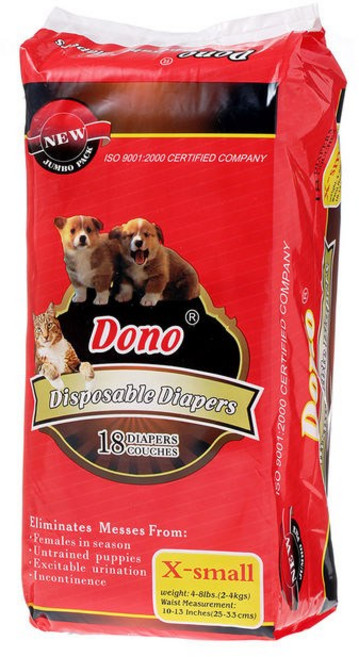 도노 수컷 기저귀 S 강아지 매너 패드, 초소형, 1개, 16개입