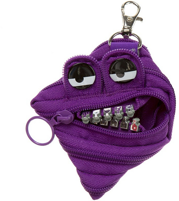 집잇 이빨몬스터 그릴즈 미니 에어팟파우치 키링, 퍼플