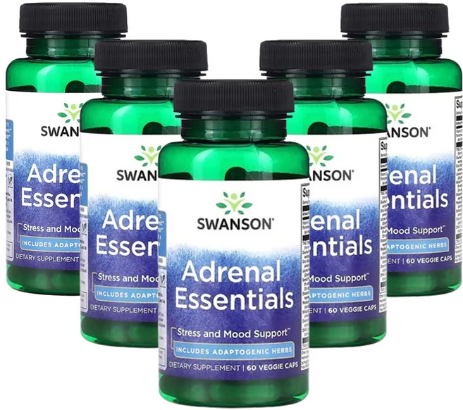 스완슨 부신 필수 영양소 60베지캡슐, 5개, 60정 - 쿠팡