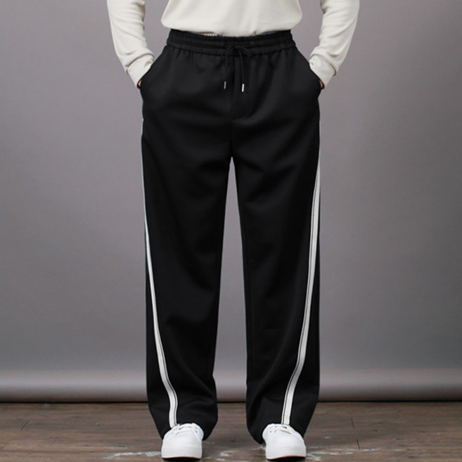 스댕클럽 남성용 사이드 라인 배색 와이드 트랙 바지 SJM0340