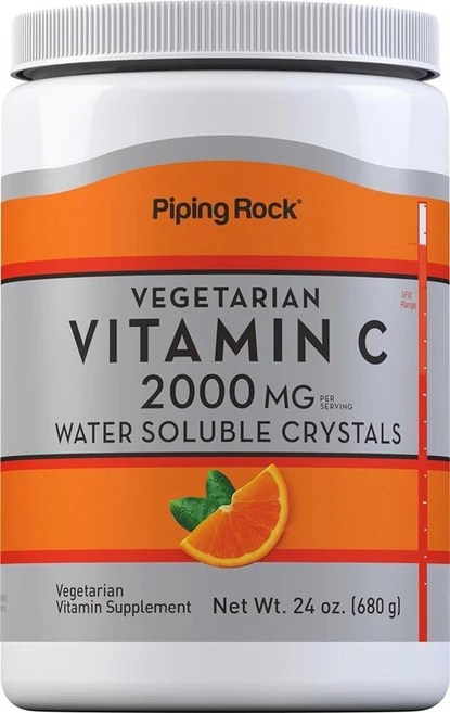 파이핑 Rock 비타민 C 파우더 | 2000mg 680.4g(24온스) 수용성 크리스탈 아스코르빈산 채식주의자 GMO 프리 글루텐 프리 보충제_148876, 파이핑 Rock 비타민 C 파우더 | 2000mg 68, 680.4g, 1개 - 쿠팡